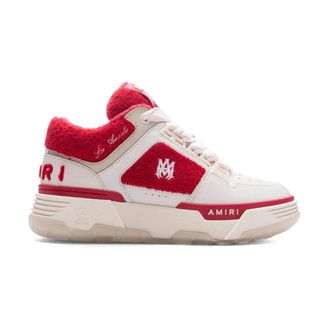 Amiri Varsity Red Logo Patch Trainers