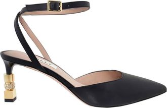Bally Tatjana 65 Pointed-Toe Leather Pumps
