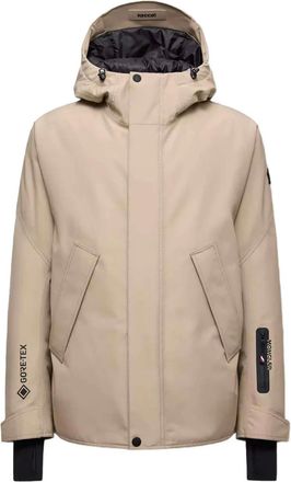 Moncler adjustable hood quilted jacket - men - Polyester/Nylon - 1 - Neutrals