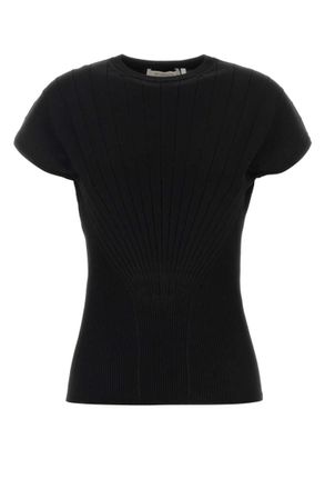 Sportmax Black Knitted Crew Neck Top