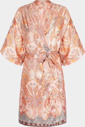 Lise Charmel Kimono-Sleeve Paisley Robe