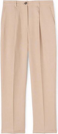 Motivi Viscose linnen regular broek - Dames - Straight fit broeken - Beige - XS - Linnen - Broeken