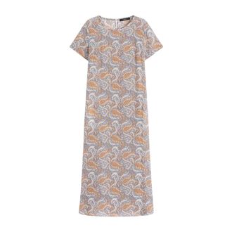 Max Mara Abito lungo in seta stampata - Dames - Casual kleedjes - Veelkleurig - XS - Kleedjes
