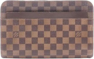 Louis Vuitton Pre-owned Saint Louis Damier Clutch - Heren - Vintage Clutch - Bruin - ONE Size - Leer - Vintage