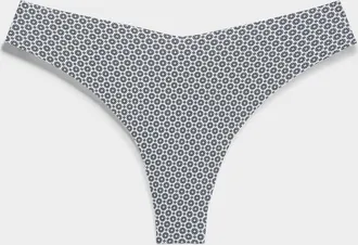 Miiyu Womens Dense laser-cut thong Recycled nylon