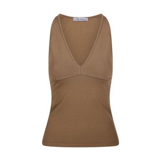 Max Mara Sleeveless Tops, female, Brown, Size: XS Armida Top