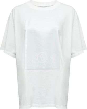 Maison Margiela Off-White T-Shirt - Dames - T-shirts - Wit - S - Tops