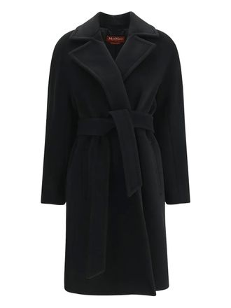 Max Mara belted wool coat - Black