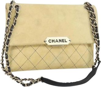 Chanel Pre-owned Suede Cross Body Bag - Dames - Vintage Schoudertas - Beige - ONE Size - Leer - Vintage