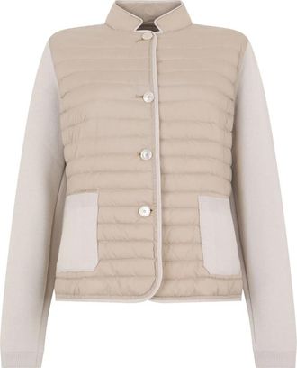 Moorer Korte Gewatteerde Jas - Dames - Zomerjassen - Beige - 3XL - Jassen