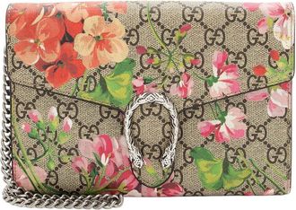 Gucci Gg Supreme Blooms Dionysus Chain Wallet (Authentic Pre-Loved)