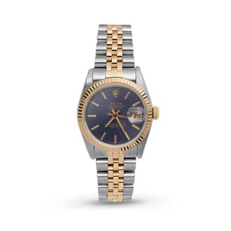 Rolex Pre-owned Rolex Datejust Automatic Chronometer Blue Dial Ladies Watch 69173 BLSJ
