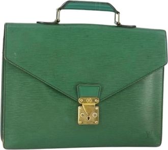 Louis Vuitton Pre-owned Vintage Handtas - Dames - Vintage Handtas - Groen - ONE Size - Leer - Vintage