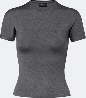 Gucci Double G silk-blend T-shirt