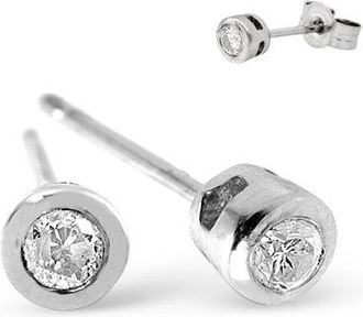 The Diamond Store Stud Earrings 0.10CT Diamond 9K White Gold
