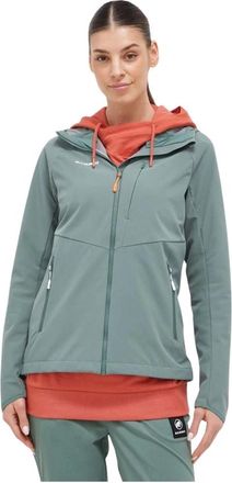 Mammut Ultimate Comfort Softshell Jas - Dames - Outdoorjassen - Groen - M - Wol - Fitness