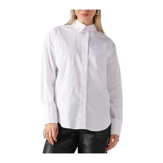 Coster Copenhagen Overhemden, Dames, Wit, M, Katoen, Witte Katoenen Millie Blouse