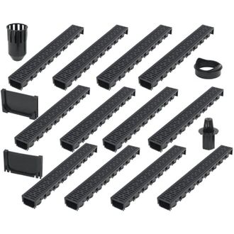 vidaXL Canalette di Drenaggio 12 pz Plastica 12 m - Vidaxl