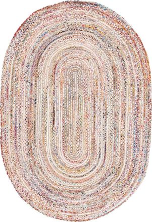 Safavieh Alfombra yute/algod&oacute;n beige/multicolor 91 x 152 cm