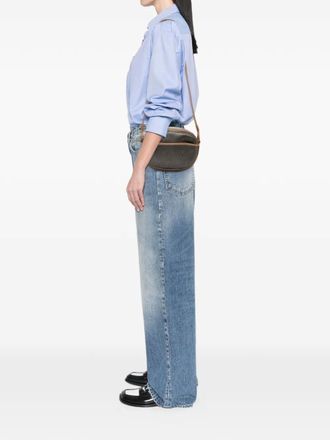 Dior Borsa a tracolla in tela cerata con motivo a nido dape e catena XX secolo - Nero