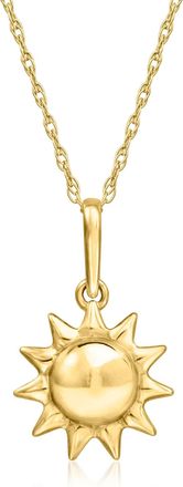 RS Pure by Ross-Simons Italian 14kt Yellow Gold Sun Pendant Necklace