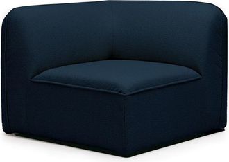 DRAWER Esquina reversible para sofá modular de tela rizada - Azul marino