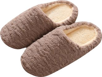 Generic Womens Memory Foam House Shoes Fuzzy Slippers Women Indoor Slippers for Indoor Outdoor Warm Slip On Closed Toe Comfy Soft Winter Shoes Plush Lined Fla