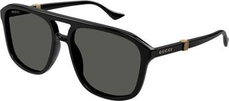 Gucci GG1494S 001 Mens Sunglasses Black Size 57 - Free RX Lenses - Free RX Lenses