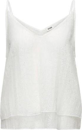 Drykorn Rugha ecru stijlvolle top - Dames - Tops zonder mouwen - Wit - S - Tops