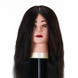 OEM Cabeza De Entrenamiento De Peluquer&iacute;a Gabbiano Wz1, Cabello Natural, Color 1h, Longitud 20
