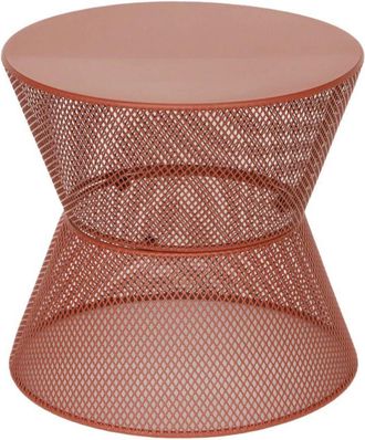 Sweeek Outdoor side table steel mesh design terracotta 45x43x43 cm - Tivo