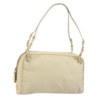 Prada Pre-owned Vintage Nylon Handtas - Dames - Vintage Schoudertas - Beige - ONE Size - Nylon - Vintage