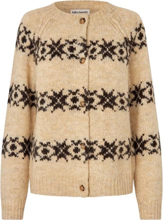 Lollys Laundry Cardigan - Dames - Vesten - Beige - XS - Truien & Vesten