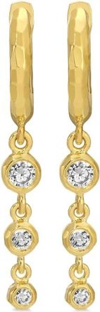 Octavia Elizabeth 18kt geelgouden Gabby oorbellen met diamant