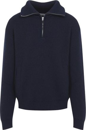 Balenciaga Jersey de Punto con Media Cremallera - Knitwear - Hombre - Azul - M
