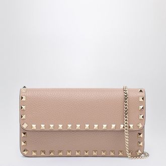 Valentino Garavani Garnet calfskin Rockstud chain wallet