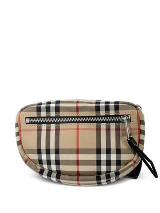 Burberry check-pattern belt bag - Brown