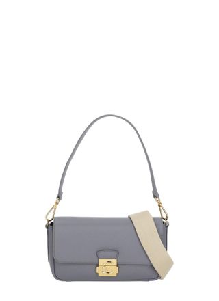 Coccinelle C-Me Lock Medium Bag with Flap Closure and Adjustable Strap