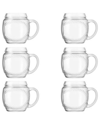 10 Strawberry Street Set Of 6 Sports Glassware: Baseball