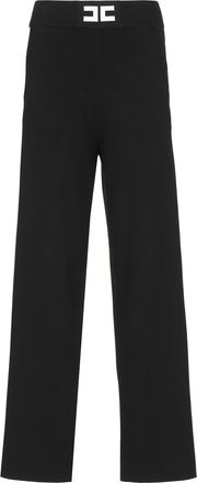 Elisabetta Franchi Logoed Palazzo Pants