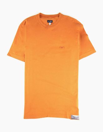 Armani Jeans Mens Armani Jeans Aj Eagle Logo Printed T Shirt Albicocca - Orange - Size: 38