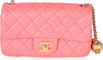Chanel Quilted Lambskin Pearl Crush Mini Rectangular Flap Bag