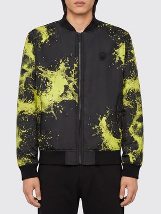 Plein Sport Bomber Splash in tessuto tecnico con stampa astratta e logo a contrasto