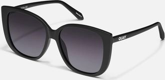 Quay Womens Ever After Sunglasses In Matte Black/smoke Polarized