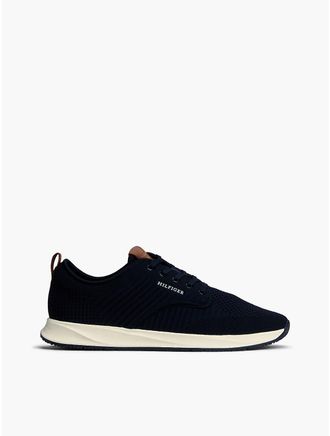 Tommy Hilfiger Mens Knit Runner Sneaker - Navy - US 11.5 / EU 45