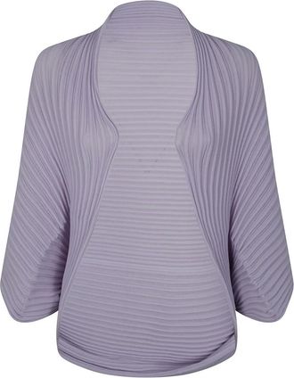 Issey Miyake Truien & Vesten, Dames, Paars, M, Katoen, Stream Cardigan