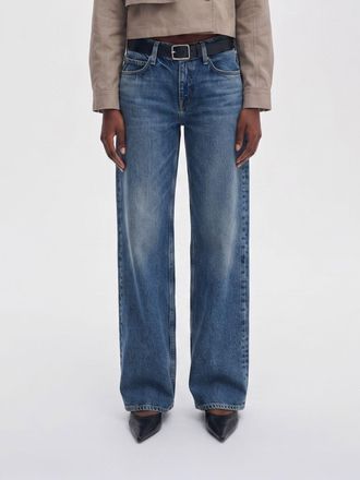 Rag & Bone Jeans wide leg in denim di cotone a vita media