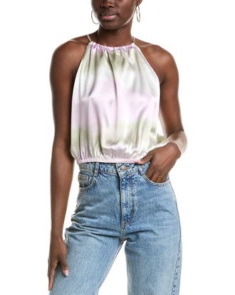 ATM Anthony Thomas Melillo Atm Anthony Thomas Melillo Cropped Silk Halter Top