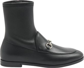 Gucci Jordaan Enkellaars - Dames - Enkellaarsjes - Zwart - 37 EU - Leer - Schoenen