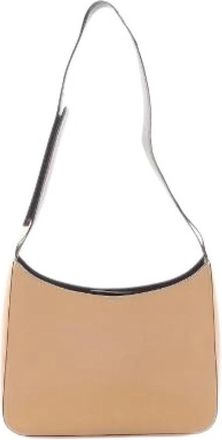 Prada Pre-owned Leren Schoudertas - Dames - Vintage Schoudertas - Beige - ONE Size - Leer - Vintage